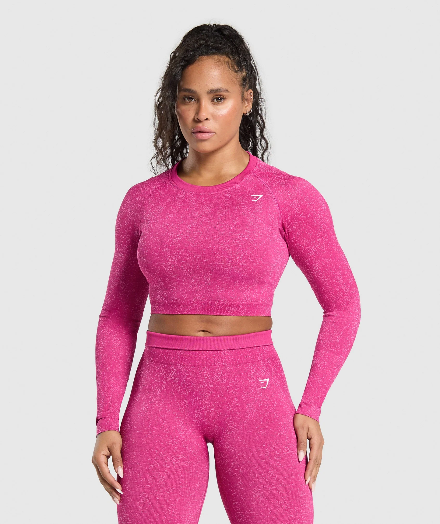 Top corto Adapt Fleck Seamless Long Sleeve