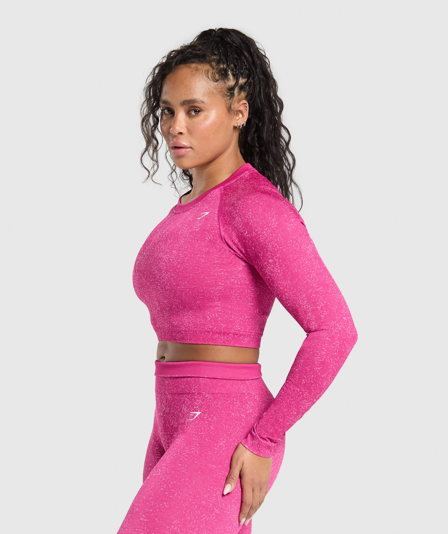 Top corto Adapt Fleck Seamless Long Sleeve