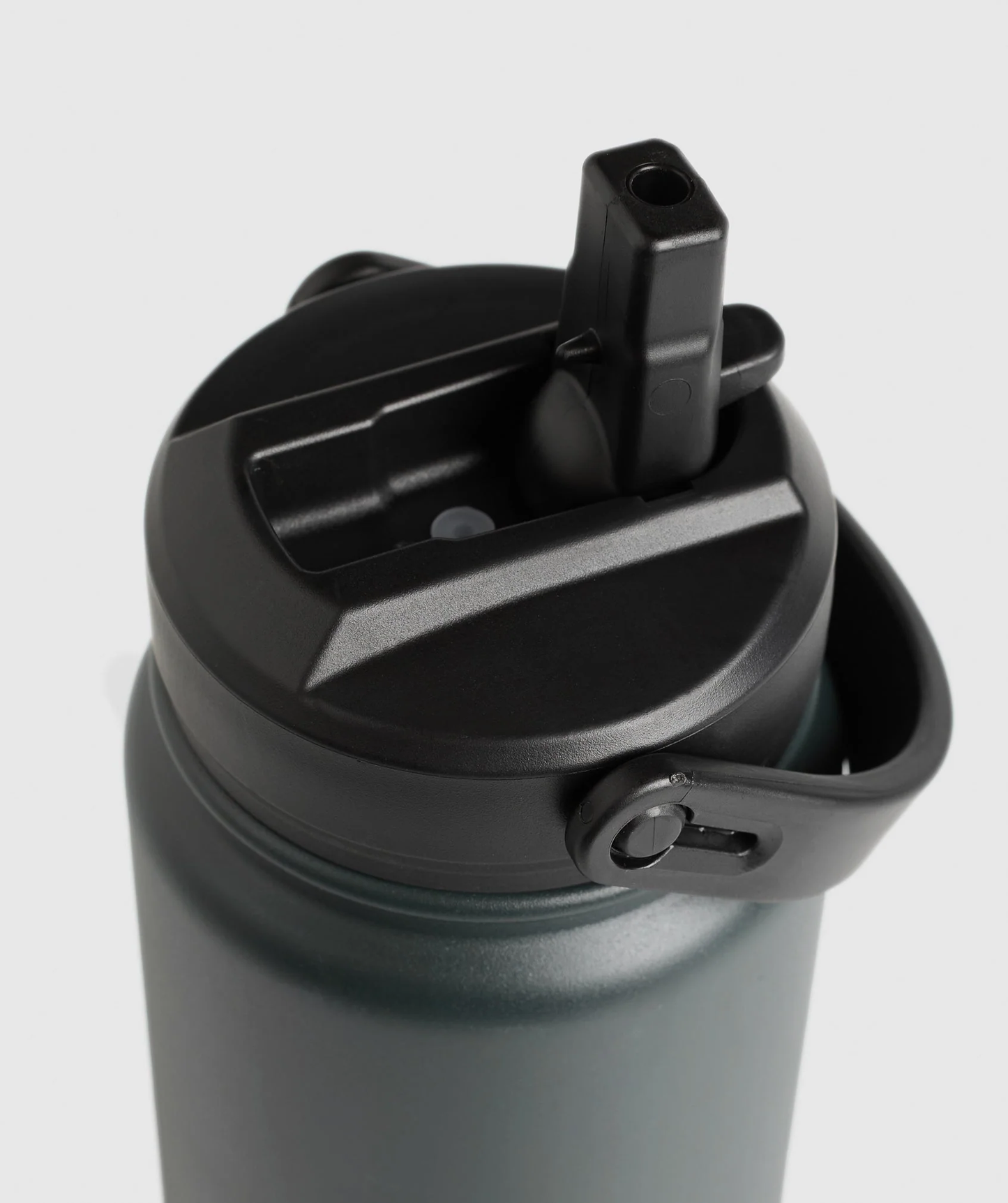 Botella de metal con pajita 700 ml - Verde azulado